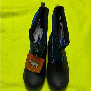 Kids Blue and Black Rain & Snow Boots